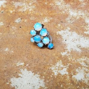 Free People Iridescent Blue Cocktail Ring SZ6